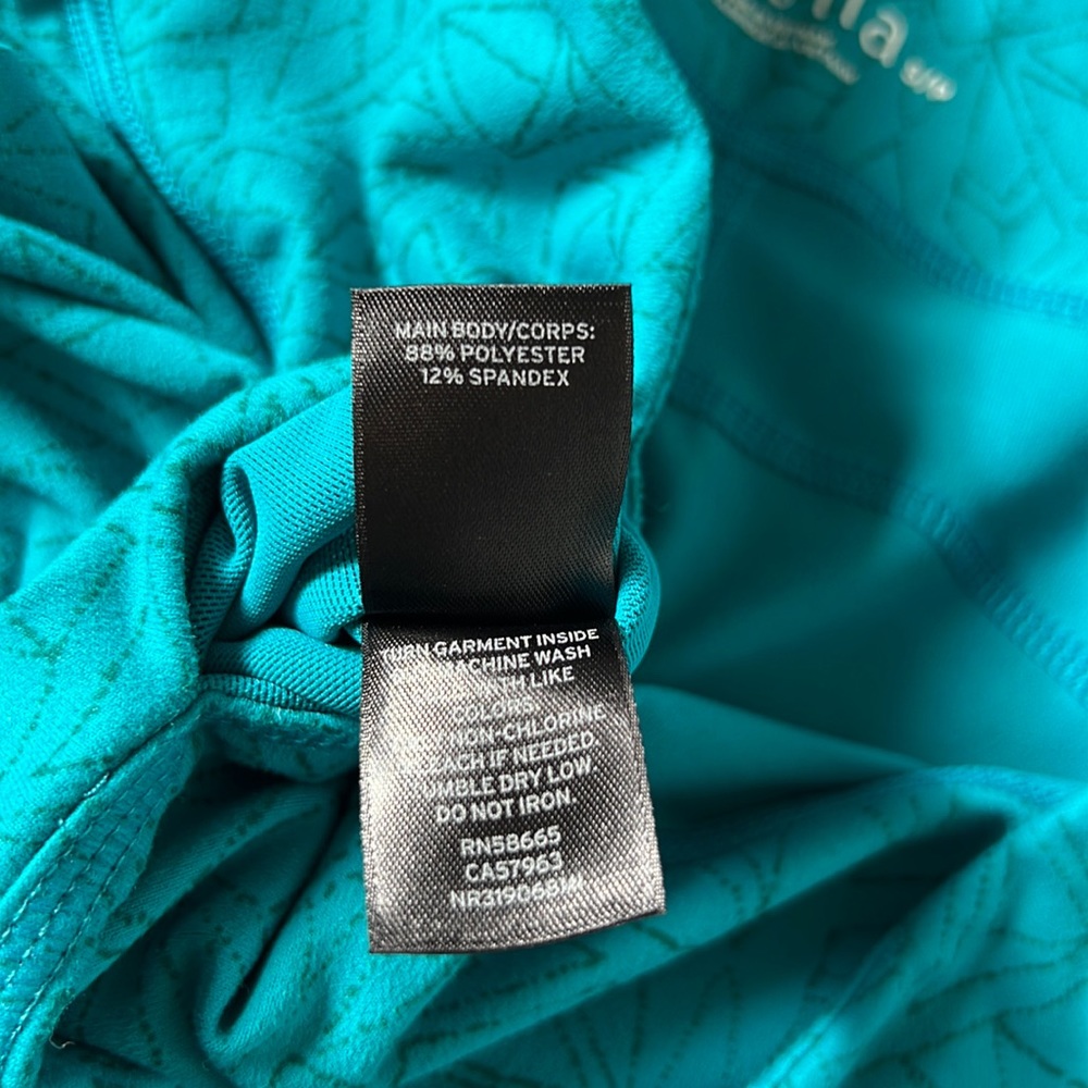 Zella Yoga Cropped Turquoise Abstract Print Leggings Women’s Small - Picture 11 of 11